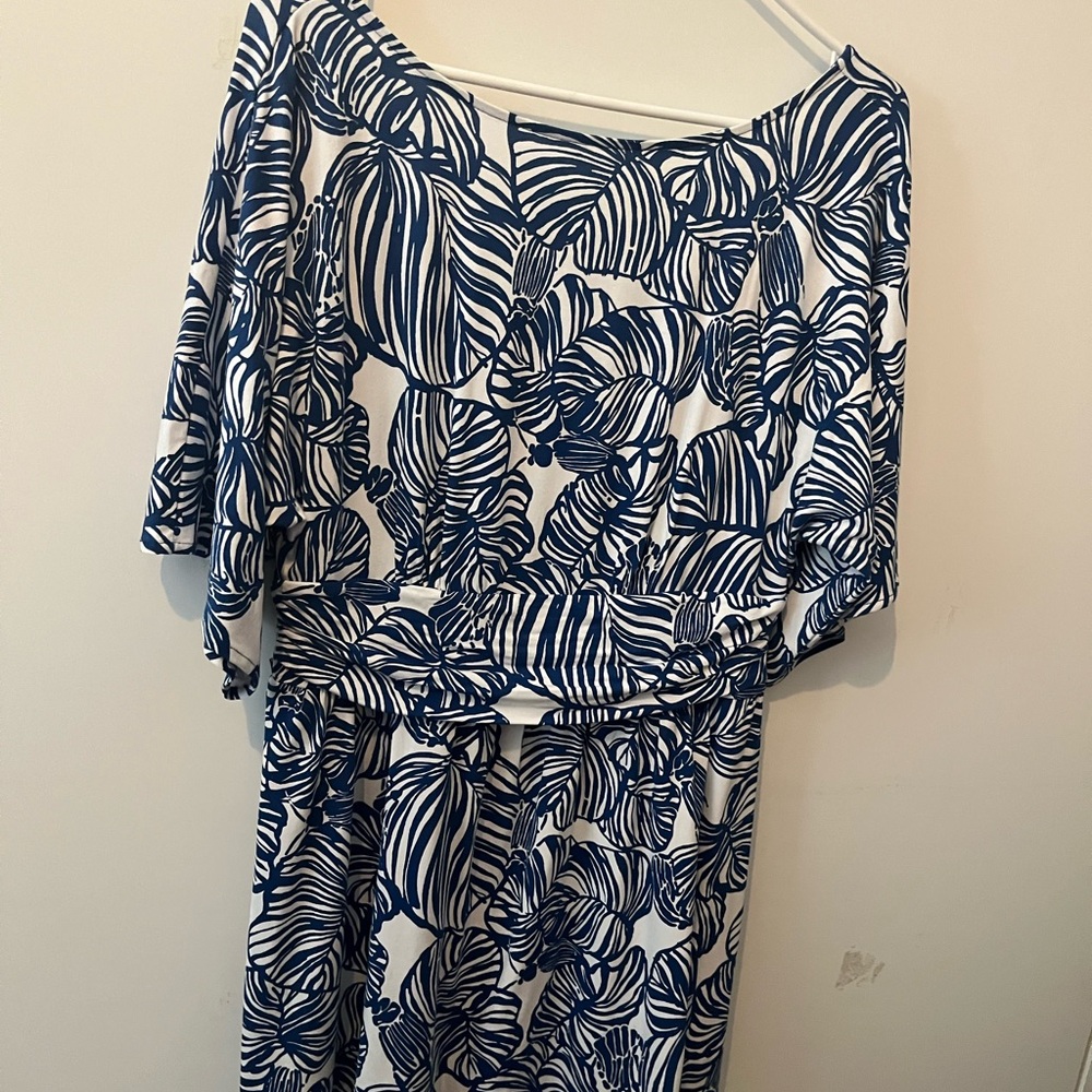 Lilly Pulitzer Blue and White Mini Dress for Chic Style